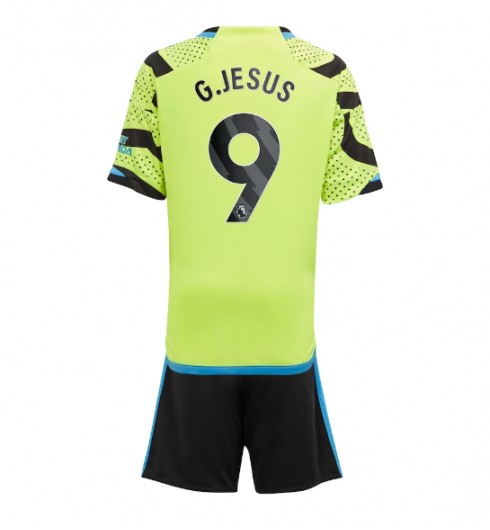Arsenal Gabriel Jesus #9 Venkovní dres pro děti 2023-24 Krátký Rukáv (+ trenýrky)